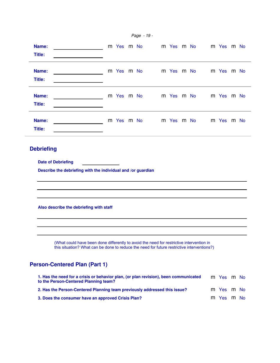 Restrictive Intervention - Incident Response Improvement System - North Carolina, Page 19