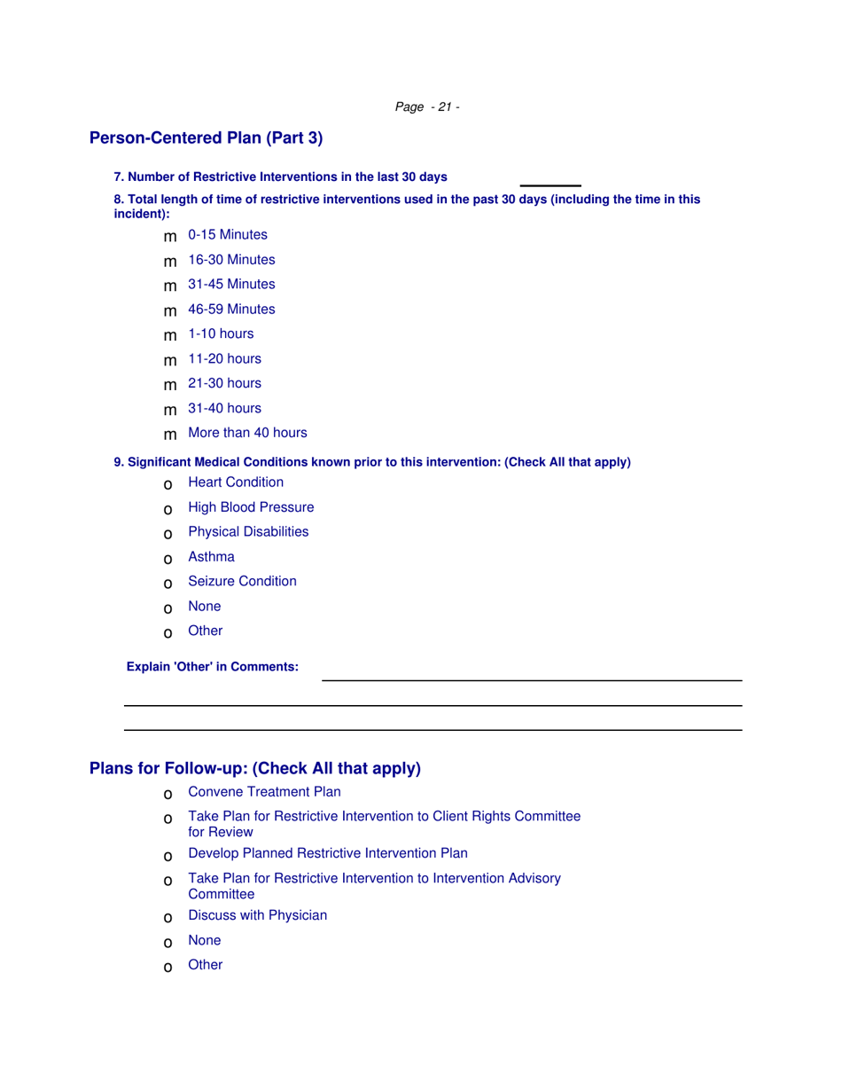 Restrictive Intervention - Incident Response Improvement System - North Carolina, Page 21
