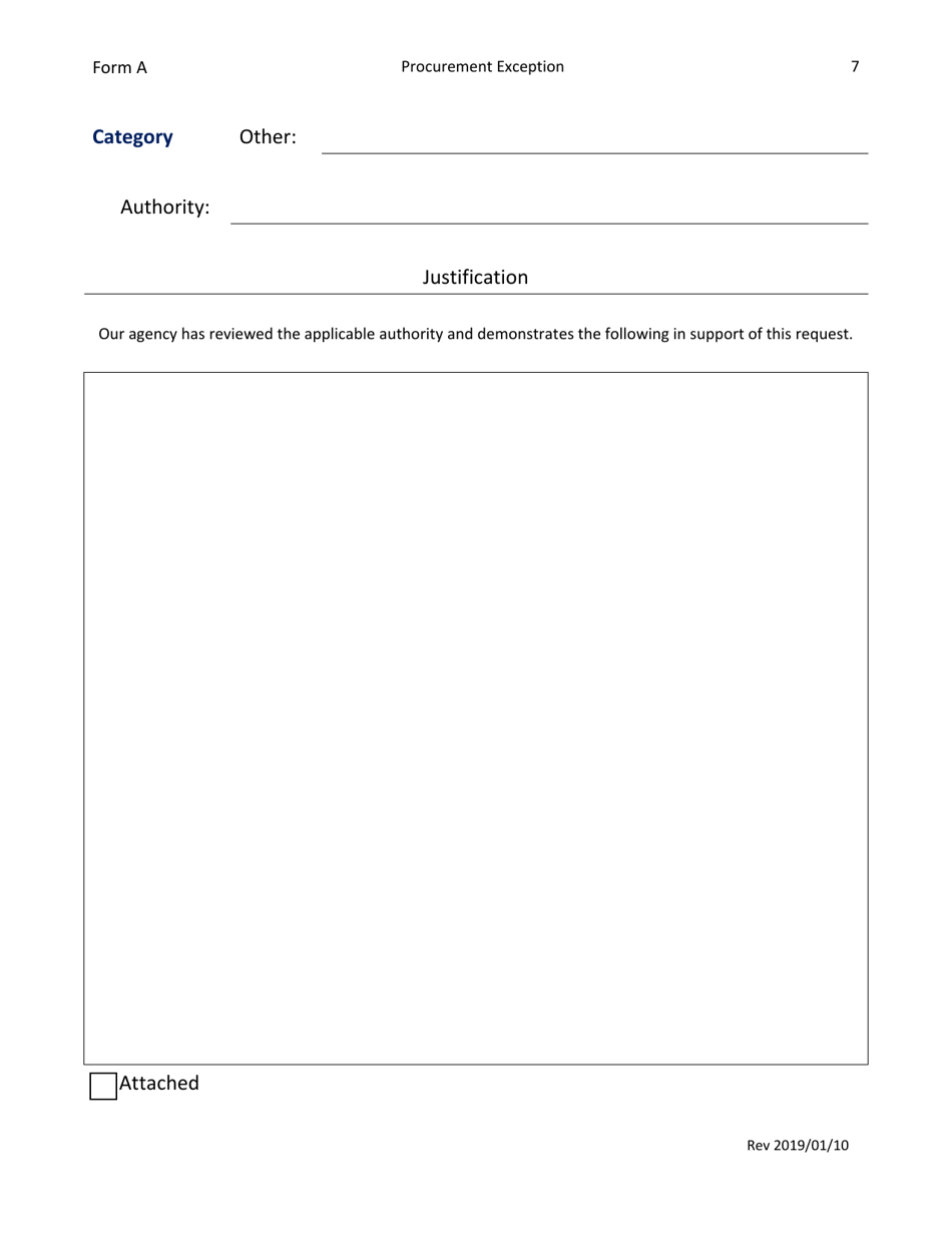 Form A Procurement Exception - North Carolina, Page 7
