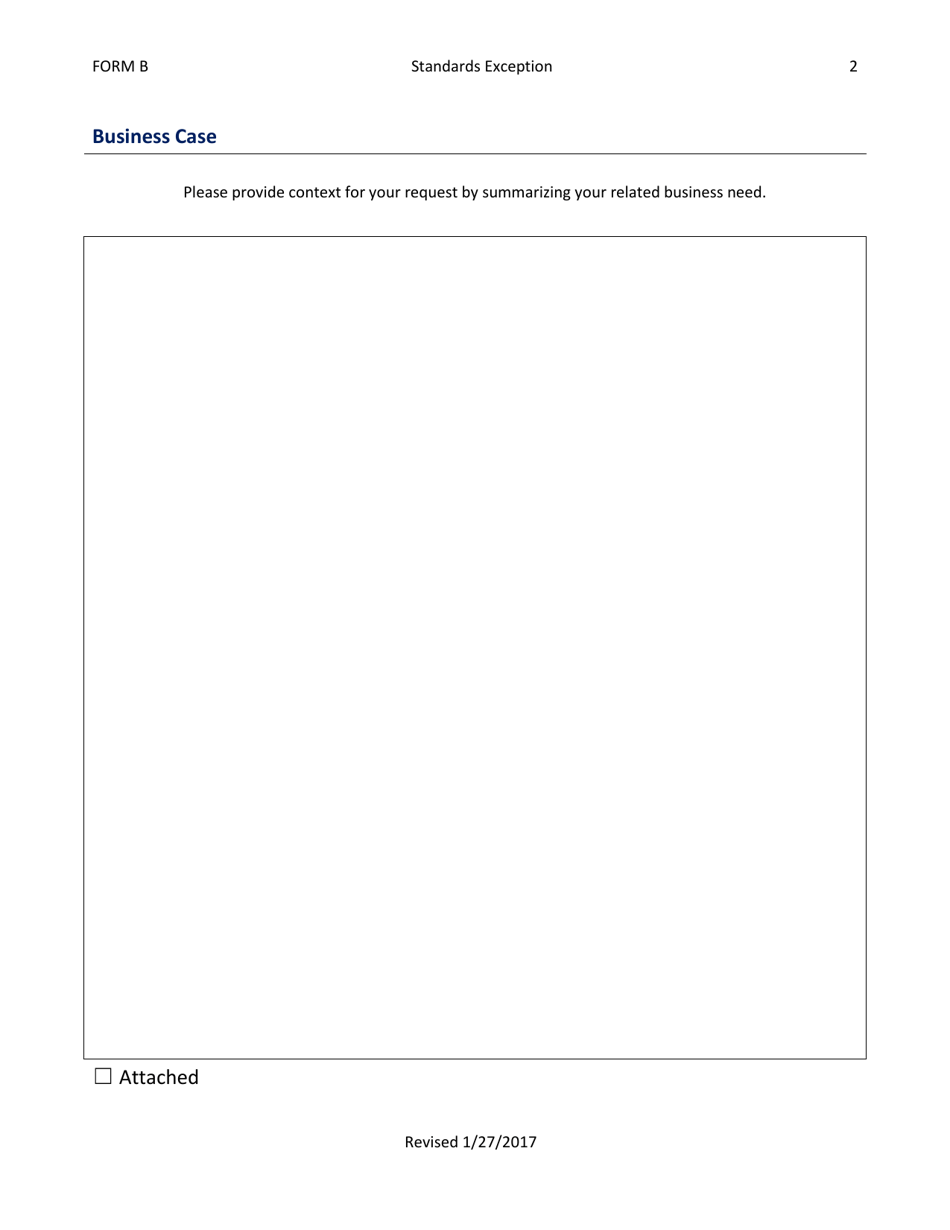 Form B Exception to Standards - North Carolina, Page 2