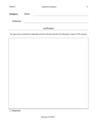 Form B Exception to Standards - North Carolina, Page 4