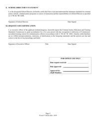 Form F-10(SA) Request for School Accreditation - North Carolina, Page 4