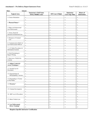 Form F-10A(LE) Pre-delivery Report of Training Course Presentation - North Carolina, Page 2