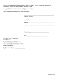 Form F-21 Military Training and Experience Evaluation Form - North Carolina, Page 4