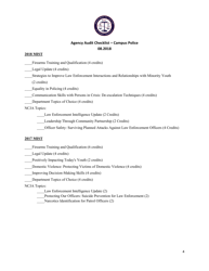 Agency Audit Checklist - Campus Police - North Carolina, Page 4