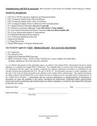 Form CP-202 Application for Campus Police Officer Commission - North Carolina, Page 2
