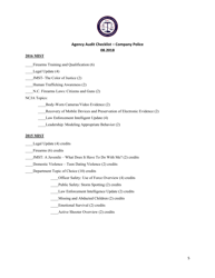 Agency Audit Checklist - Company Police - North Carolina, Page 5