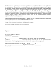 Form CP-1 Authorization for Release of Records - North Carolina, Page 2
