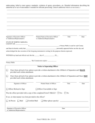 Form F-5B(LE) Affidavit of Separation Law Enforcement Officer - North Carolina, Page 2