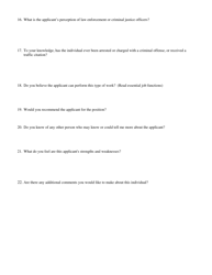 Form F-8 Attachment IV Questions for References - North Carolina, Page 3
