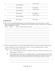 Form F-3(LE) Law Enforcement Personal History Statement - North Carolina, Page 6