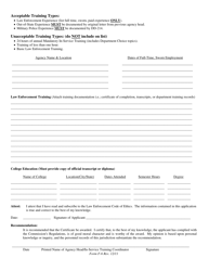 Form F-6 Professional Law Enforcement Certificate Application - North Carolina, Page 2