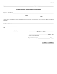 Application for Commission as an Inspector of Boilers and Pressure Vessels - North Carolina, Page 2