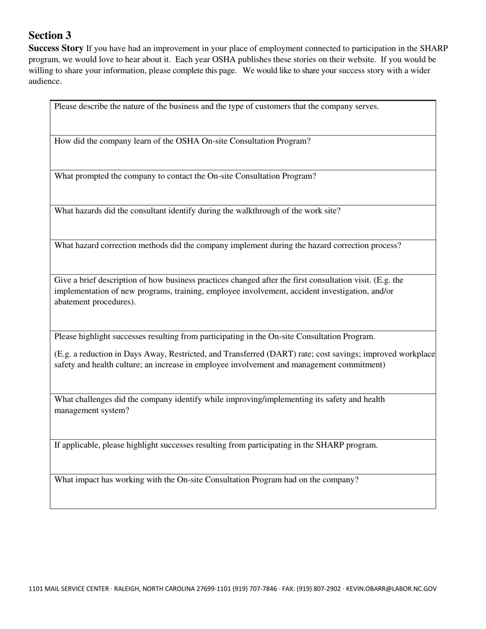 Sharp Annual Review Form - North Carolina, Page 8
