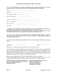 Form GCC-17 Discrimination Complaint Form - North Carolina, Page 5