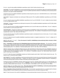 Instructions for Form NC-REHAB Historic Rehabilitation Tax Credits - North Carolina, Page 2