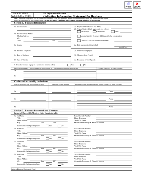 Form RO-1063  Printable Pdf