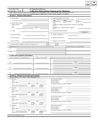 Form RO-1063 Collection Information Statement for Business - North Carolina