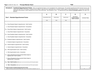 Form CD-405 CW Combined Corporate Income Tax Worksheet - North Carolina, Page 5