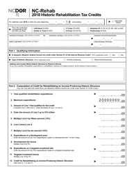 Form NC-REHAB Historic Rehabilitation Tax Credits - North Carolina, Page 2