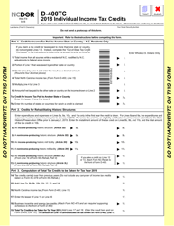 Form D-400TC Individual Income Tax Credits - North Carolina, Page 2