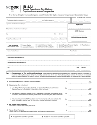 Form IB-4A1 Gross Premiums Tax Return - Captive Insurance Companies - North Carolina, Page 2