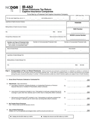 Form IB-4A2 Gross Premiums Tax Return - Captive Insurance Companies - North Carolina, Page 2