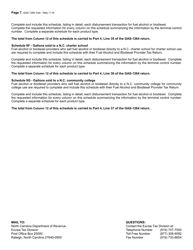 Instructions for Form GAS-1264 Fuel Alcohol and Biodiesel Provider Return - North Carolina, Page 7