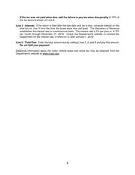 Instructions for Form E-500F Motor Vehicle Lease and Rental Tax Return - North Carolina, Page 2