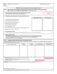 Form D-403 Partnership Income Tax Return - North Carolina, Page 3