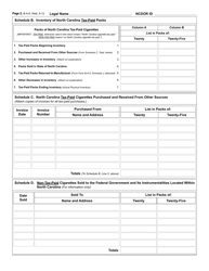 Form B-A-6 Monthly Return of Nonresident Cigarette Distributor - North Carolina, Page 2