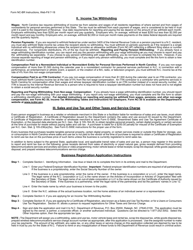 Form NC-BR Business Registration Application for Income Tax Withholding, Sales and Use Tax, and Other Taxes and Service Charge - North Carolina, Page 2