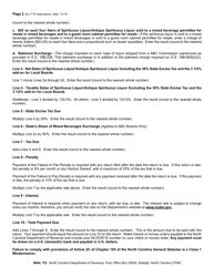 Instructions for Form B-C-775 Spirituous Liquor/Antique Spirituous Liquor Excise Tax Return - North Carolina, Page 2