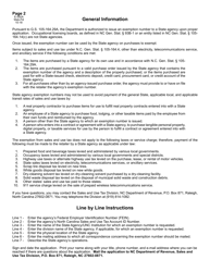 Form E-592A Application for State Agency Exemption Number for Sales and Use Taxes - North Carolina, Page 2