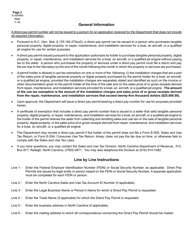 Form E-595RMI Application for Direct Pay Permit for Certain Boat, Aircraft, and Qualified Jet Engine Charges and Services - North Carolina, Page 2