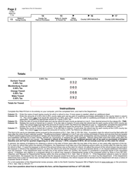Form E-581 Interstate Carrier Claim for Refund State, County, and Transit Sales and Use Taxes - North Carolina, Page 3