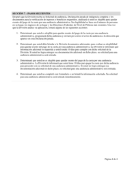 Declaracion Jurada De Indigencia Solicitud Para Eximir Cuota Por Audiencia Administrativa - North Carolina (Spanish), Page 4