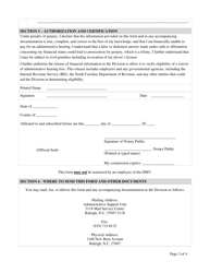 Affidavit of Indigence - Request to Waive an Administrative Hearing Fee - North Carolina, Page 3