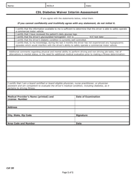 Document preview: Form CDL30 Cdl Diabetes Waiver Interim Assessment - North Carolina