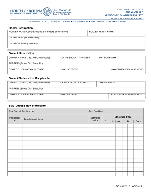 Form ASD-127  Printable Pdf