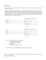Form UPD-630 Holder Reimbursement Request - North Carolina, Page 2