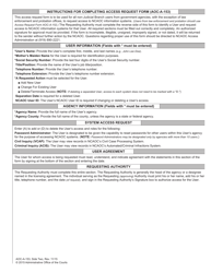 Form AOC-A-153 Access Request (Government Agency Only) - North Carolina, Page 2