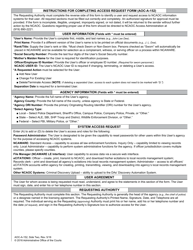 Form AOC-A-152 Access Request (Law Enforcement Only) - North Carolina, Page 2