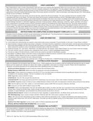 Form AOC-A-151 Access Request (Judicial Branch Only) - North Carolina, Page 2