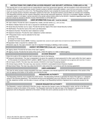 Form AOC-A-155 Access Request and Security Approval (Third-Party Vendor Only) - North Carolina, Page 2