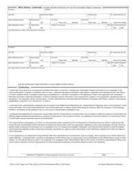 Form AOC-A-133 Application for Employment - North Carolina, Page 4