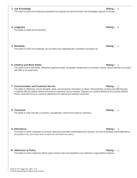 Form AOC-A-175 Clerk of Superior Court Employee Performance Evaluation - North Carolina, Page 2
