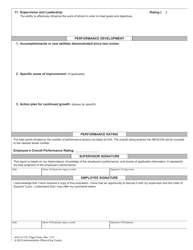 Form AOC-A-175 Clerk of Superior Court Employee Performance Evaluation - North Carolina, Page 3