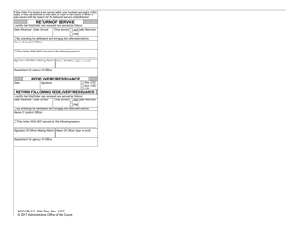 Form AOC-CR-217 Order for Arrest - North Carolina, Page 2