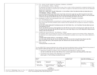 Form AOC-CR-217 VIETNAMESE Order for Arrest - North Carolina (English/Vietnamese), Page 2